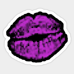 kiss mouth halftone pop Sticker